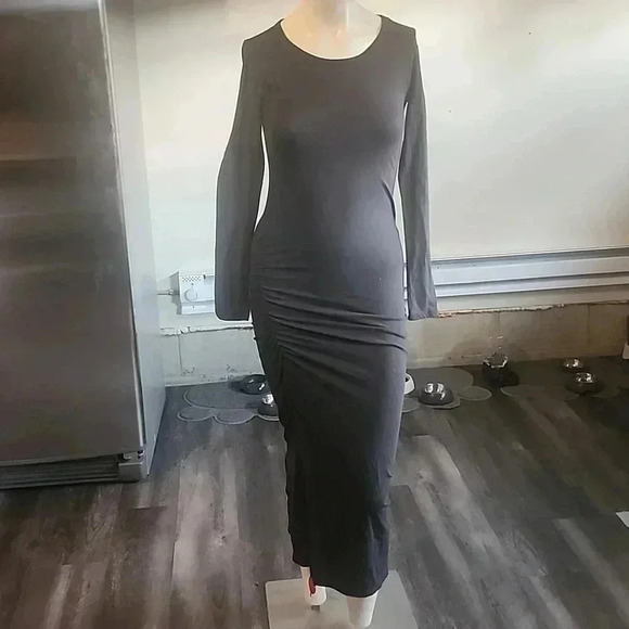 JAMES PERSE JERSEY KNIT LONG SLEEVE DRESS - Picture 2 of 6